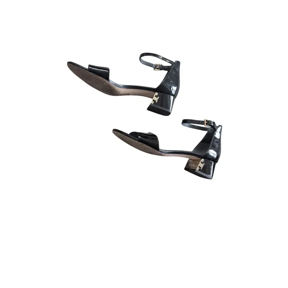 Tory Burch Elegant Leather Heeled Sandals - Size 10